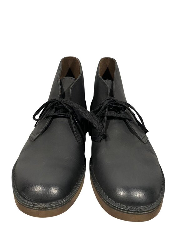 Clarks Mens Black Bushacre 2 Leather Desert Boots Size 11M Casual Lace-Up Shoes main image 11